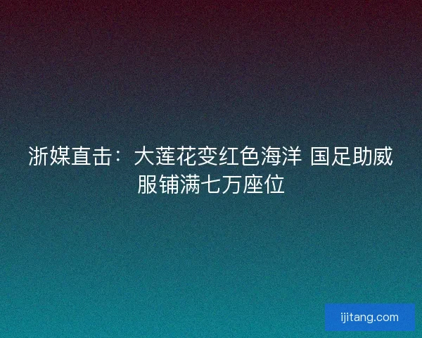浙媒直击：大莲花变红色海洋 国足助威服铺满七万座位